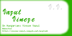 vazul vincze business card
